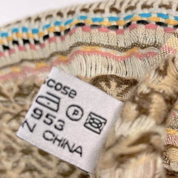 Bohemian Wrap Scarf Woven Striped Fringed Aztec Geometric Beige Blue Pink - Picture 11 of 14